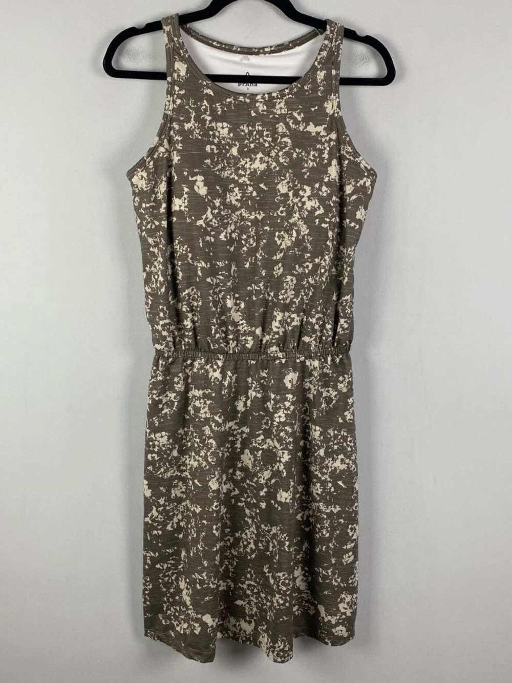 Prana Mandoline Dress Small Stretch Elastic Waist Floral Padded XS Athletic